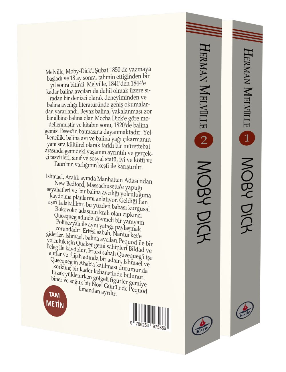 Moby Dick (Tam Metin - 2 Cilt - 600 Sayfa) / Herman Melville - Görsel 3