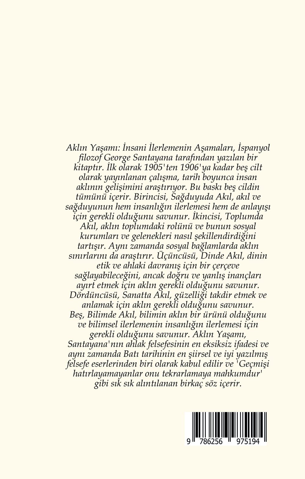 Sağduyuda Akıl - (Aklın Hayatı Cilt 1) / George Santayana - Görsel 3